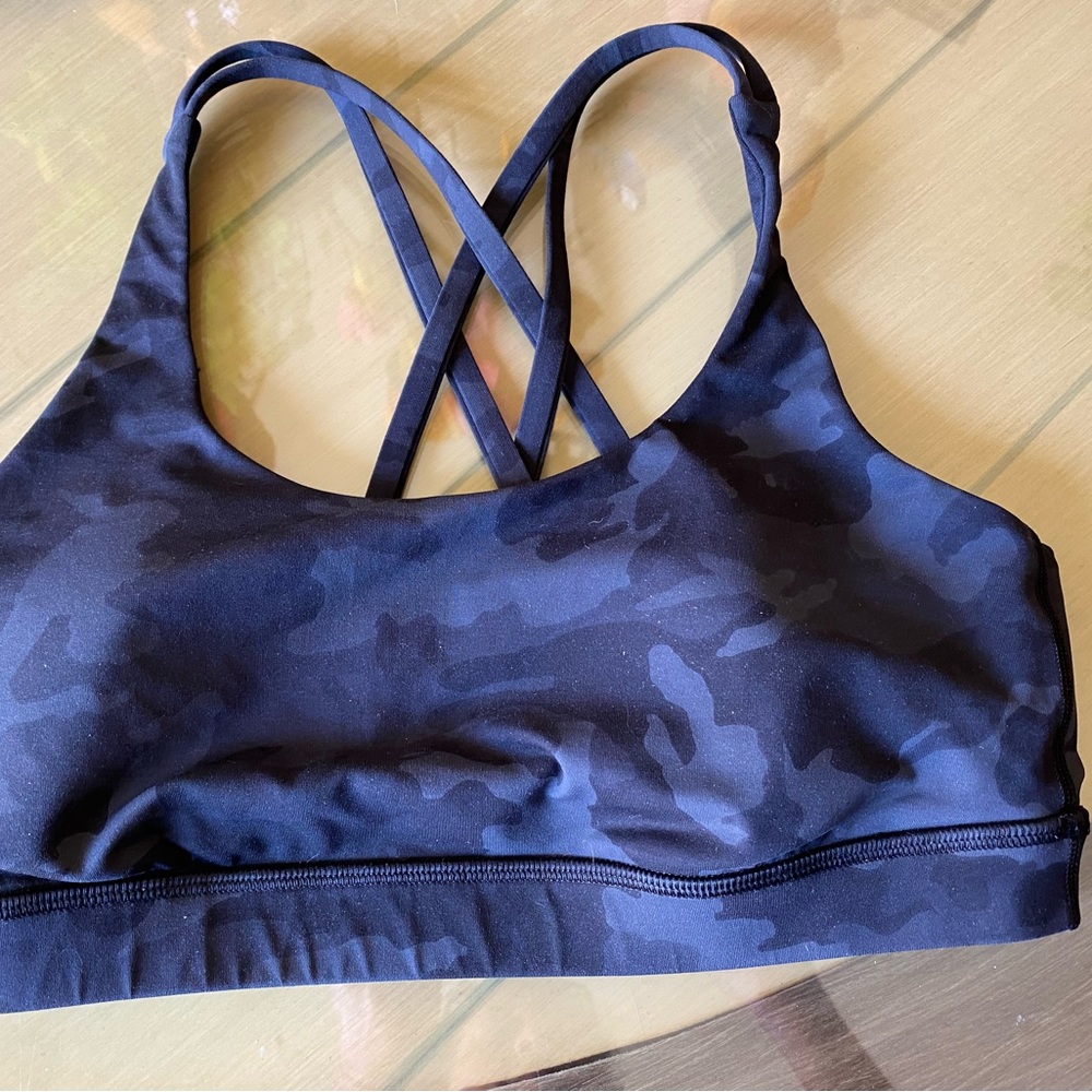 Lululemon Women's Black Camo Sports Bra